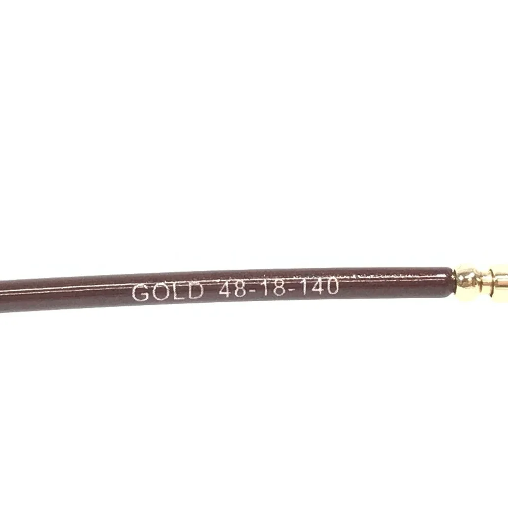 Trend Spotter Eyeglasses Frames 39 GOLD Brown Round Wire Rim 48-18-140